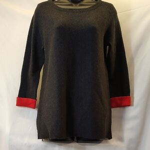 Nanette Lepore Black and Red Knit Top